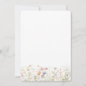 新しい章が始まる！ ワイルドフラワーベイビーシャワー 招待状 (裏面)