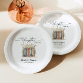 新しい章が始まる，本のテーマブライダルシャワー ペーパープレート