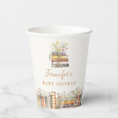 新しい章が始まる 本の赤ちゃんシャワー 紙コップ (裏面)