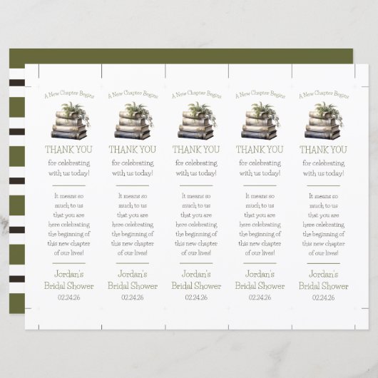 新しい章が始まる！積み重ねブックのブックマーク (正面/裏面)