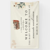 新しい章が始まろうとしている赤ちゃんシャワーへようこそ 横断幕 (縦)