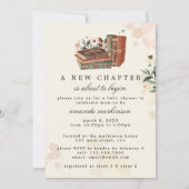 新しい章が始まろうとしている ベイビーシャワー 招待状 (正面)