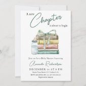 新しい章が始まろうとしている ベビーシャワー 招待状 (正面)