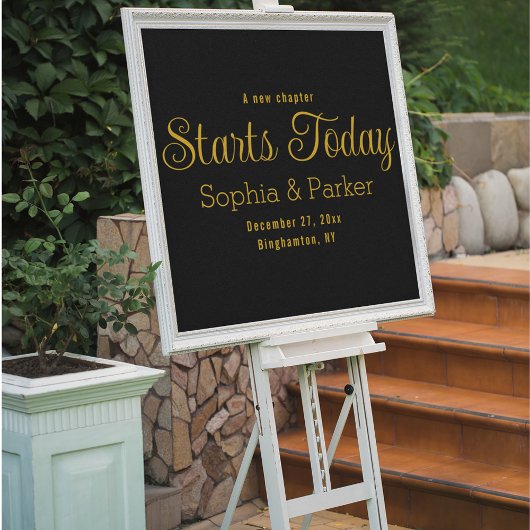 新しい章が本日からエレガントな結婚式へようこそ アクリルサイン