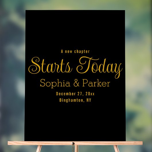 新しい章が本日からエレガントな結婚式へようこそ アクリルサイン