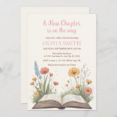 新しい章が途中で、本、野生の花 招待状 (正面/裏面)