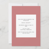 新しい章でバラ卒業招待状 招待状 (裏面)