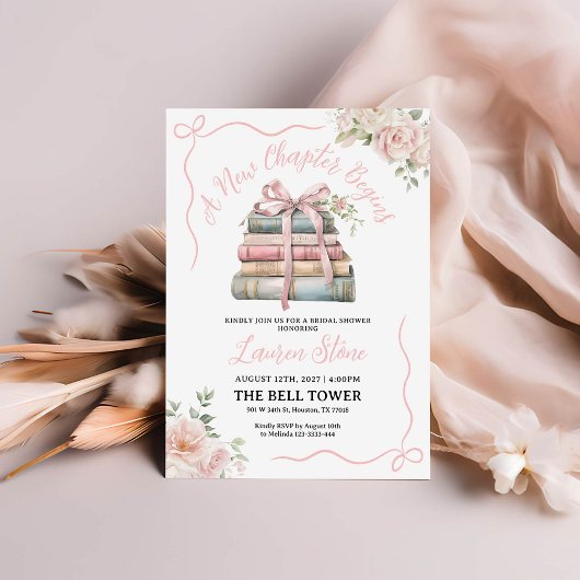 新しい章でブライダルシャワーの招待状を開く 招待状