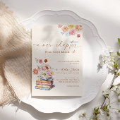 新しい章でブライダルシャワーフローラ書を始める 招待状