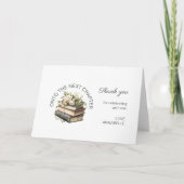 新しい章のウェディングシャワーの感謝カード サンキューカード (正面)