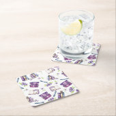 新しい章のシャワーのための本をテーマにした紙コースター スクエアペーパーコースター (インサイチュ)