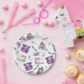 新しい章のシャワー、本をテーマにしたプレート ペーパープレート (パーティー)