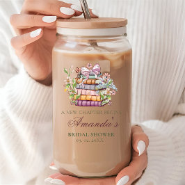 新しい章のストーリーブック ブライズシャワー ガラス缶
