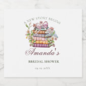 新しい章のストーリーブック ブライズシャワー スパークリングワインラベル (シングルラベル)