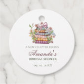 新しい章のストーリーブック ブライズシャワー フェイバータグ (正面)