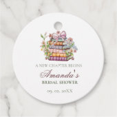 新しい章のストーリーブック ブライズシャワー フェイバータグ (正面)