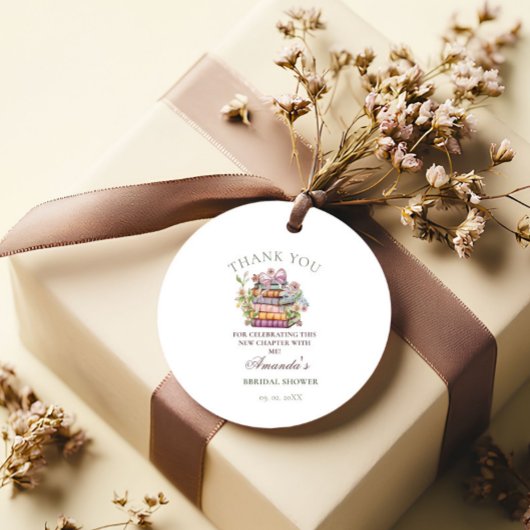 新しい章のストーリーブック ブライズシャワー 感謝祭 フェイバータグ