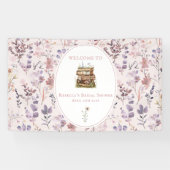 新しい章のブライダルシャワー ワイルドフラワー ウェルカムサイン 横断幕 (横)