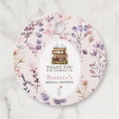 新しい章のブライダルシャワー 水彩画の野の花 フェイバータグ (正面)