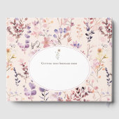 新しい章のブライダルシャワー 水彩画 野の花 ゲストブック (裏面)