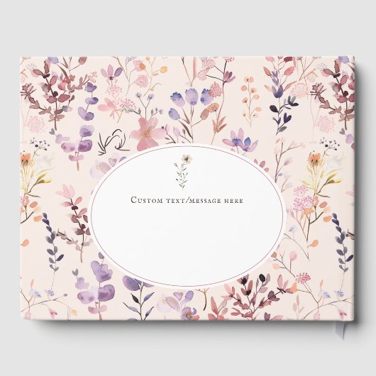 新しい章のブライダルシャワー　水彩画　野の花 ゲストブック (裏面)