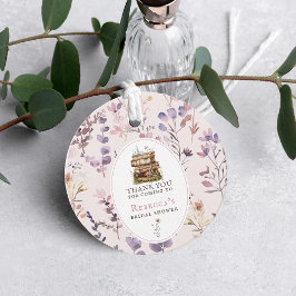 新しい章のブライダルシャワー 水彩画、野の花 フェイバータグ