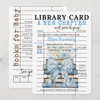 新しい章のベイビーシャワー BOY 招待状