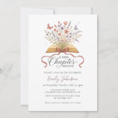 新しい章のワイルドフラワーベイビーシャワーの招待状 招待状 (正面)