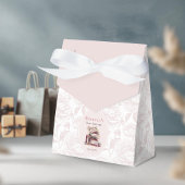 新しい章の古い本の赤ちゃんシャワー淡い色の赤面牡丹 フェイバーボックス