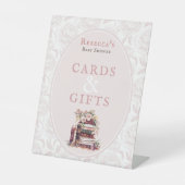 新しい章の古い本ベビーシャワーカード&ギフト 台座サイン (正面)