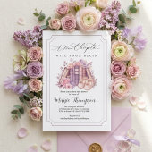 新しい章の始まりのベビーシャワー、絵本テーマ 招待状