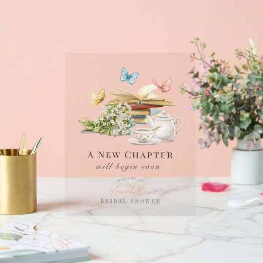 新しい章の始まり ウェルカムサイン 結婚前のお祝い アクリルサイン (ウェディング)