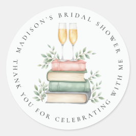 新しい章の始まり ブックス＆バブル ブライズシャワー ラウンドシール