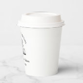 「新しい章の始まり」 ブライダルシャワーのためのエレガントな本好きな女性 紙コップ (左)