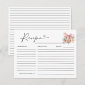 新しい章の始まり　ブライダルシャワーレシピ エンクロージャーカード (正面/裏面)