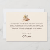 新しい章の始まり ブライダルシャワー サンキューカード (裏面)