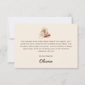 新しい章の始まり ブライダルシャワー サンキューカード (裏面)