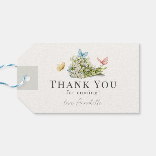新しい章の始まり ブライダルシャワー ブック ティーセット 蝶々 ギフトタグ (裏面横)