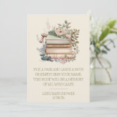 新しい章の始まり、ベイビーシャワーのゲストブックの詩 招待状 (スタンド正面)