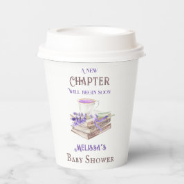 新しい章の始まり ラベンダー ブランシュ ブック ベイビー シャワー 紙コップ