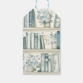 新しい章の少年図書館の本のベビーシャワーの飾り ギフトタグ (裏面)