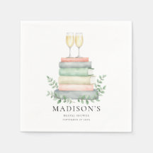 新しい章の本とプロセッコの結婚前祝い