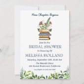 新しい章の本の結婚前のお祝いの招待状 招待状 (正面)