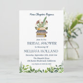 新しい章の本の結婚前のお祝いの招待状 招待状 (スタンド正面)