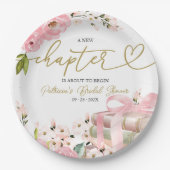 新しい章の本 ブライダルシャワー ペーパープレート (正面)