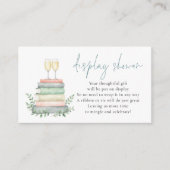 新しい章の本 ブライダル ディスプレイ シャワーのギフトタグ エンクロージャーカード (正面)