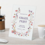 新しい章の絵本 ブライダルシャワーの指紋サイン 台座サイン (インサイチュ)