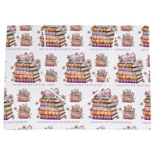 新しい章の絵本 ブライダルシャワー ラージペーパーバッグ (正面)