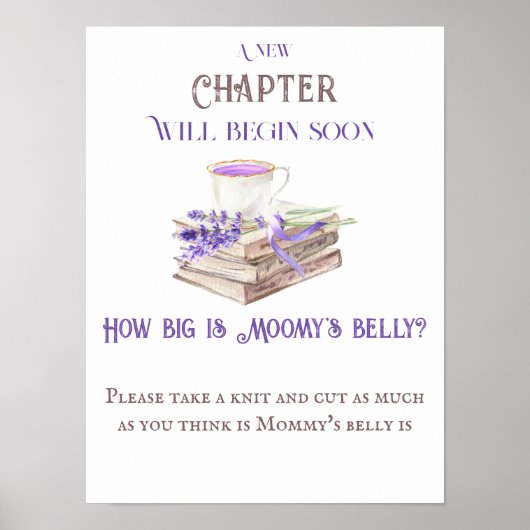 新しい章ストーリーブックどのように赤ちゃんシャワーのゲーム ポスター (正面)