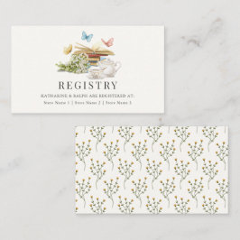 新しい章 バタフライ ウェディング ギフト レジストリー エンクロージャーカード